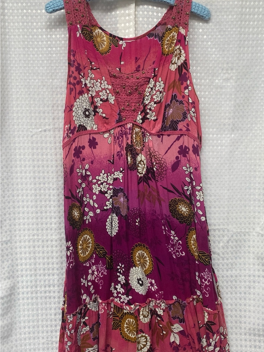 Forbidden Floral Midi Dress in Magenta Pink SIZE XL